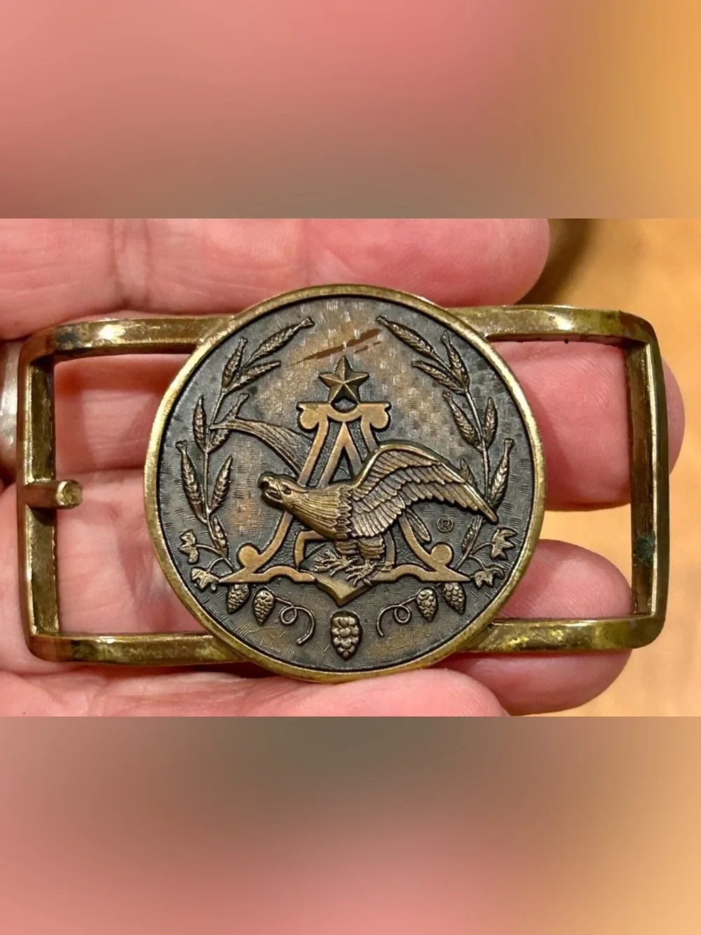 Rare Vintage American eagle Men's Brass Eagle belt buckle + A GIFT 🎁